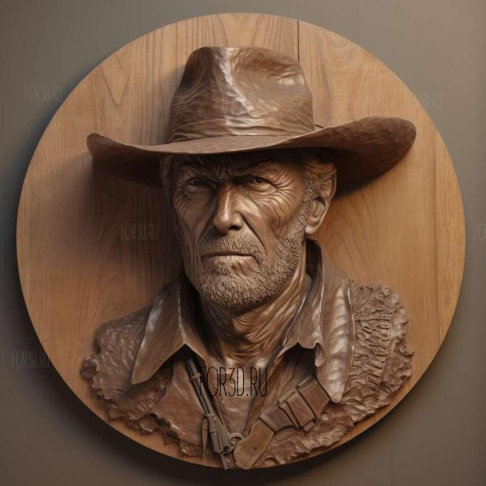 clint eastwood 4 stl model for CNC